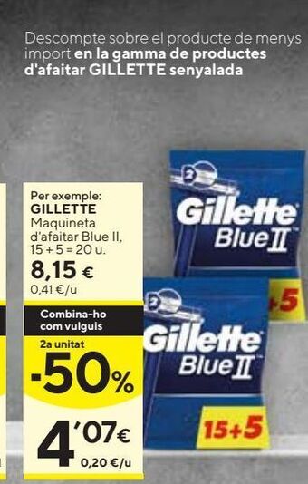 Caprabo Maquinilla desechable gillette oferta