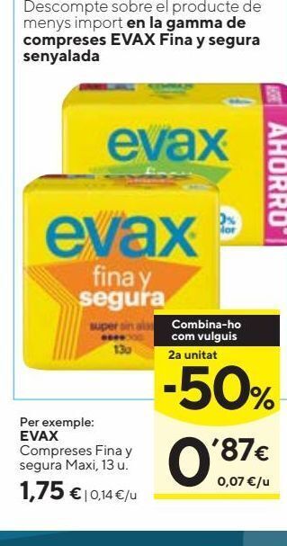Caprabo Compresas evax oferta