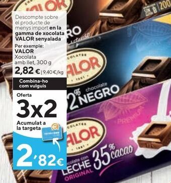 Caprabo Chocolate con leche valor oferta