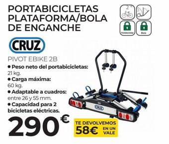 Feu Vert Portabicicletas cruz oferta