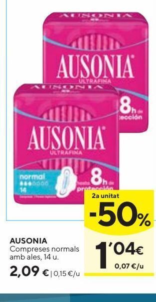 Caprabo Compresas ausonia oferta