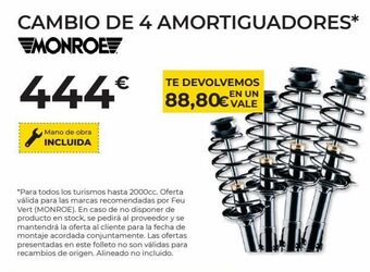 Feu Vert Amortiguadores monroe oferta