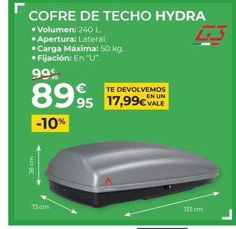 Feu Vert Cofre de techo hydra oferta