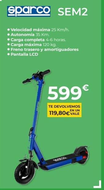 Feu Vert Patinete eléctrico sparco oferta
