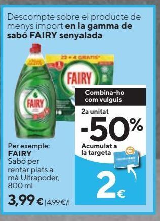 Caprabo Detergente lavavajillas fairy oferta