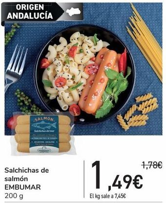Carrefour Salchichas de salmón embumar oferta