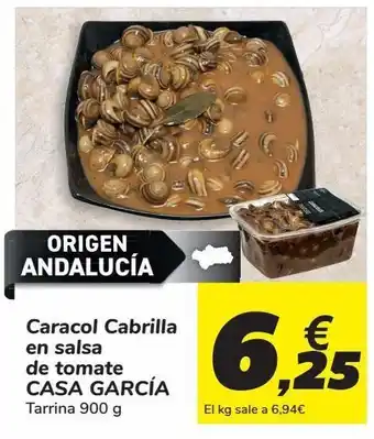 Carrefour Caracol cabrilla en salsa de tomate casa garcía oferta