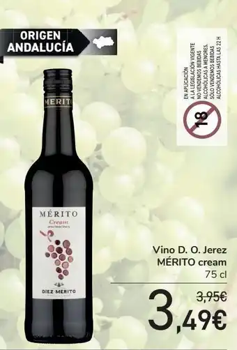 Carrefour Vino d.o. jerez mérito cream oferta