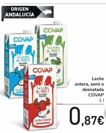 Carrefour Leche entera, semi o desnatada covap oferta