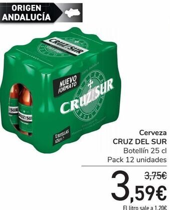 Carrefour Cerveza cruz del sur oferta