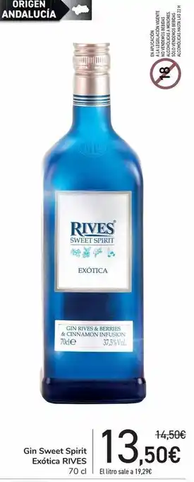 Carrefour Gin sweet spirit exótica rives oferta