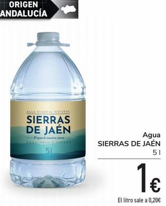 Carrefour Agua sierras de jaén oferta