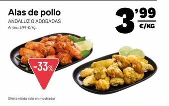 AhorraMas Alas de pollo adobadas oferta