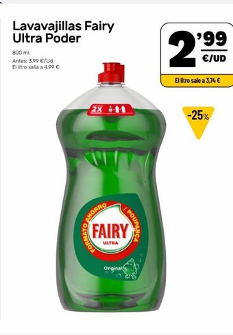 AhorraMas Detergente lavavajillas fairy oferta