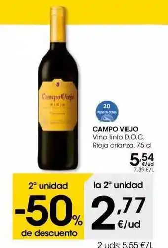 Eroski Campo Viejo Vino Tinto D.o.c Rioja Crianza oferta