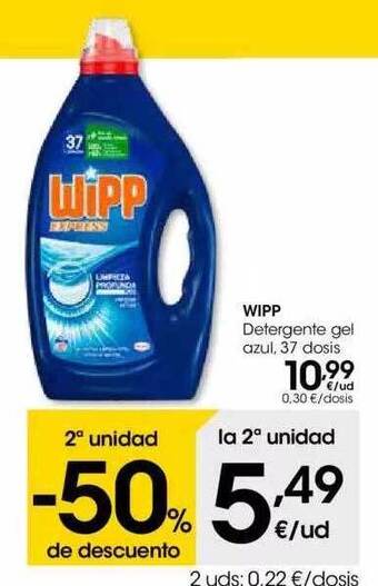 Eroski Wipp Detergente Gel Azul oferta