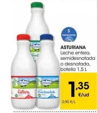 Eroski Asturiana Leche Entera, Semidesnatada O Desnatada oferta
