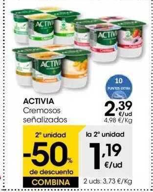 Eroski Activia Cremosos Señalizados oferta