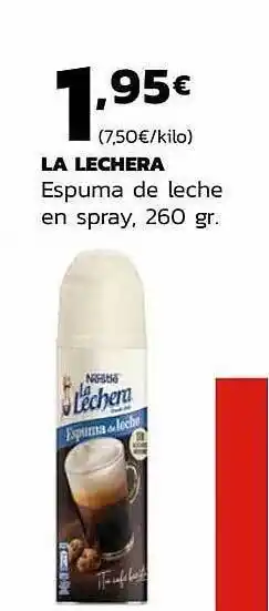 Supermercados Lupa La Lechera Espuma De Leche En Spray oferta