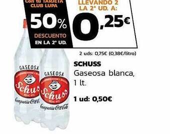 Supermercados Lupa Schuss Gaseosa Blanca oferta
