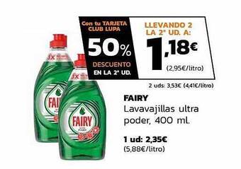 Supermercados Lupa Fairy Lavavajillas Ultra Poder oferta