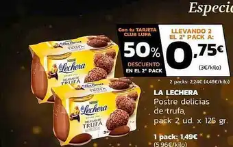 Supermercados Lupa La Lechera Postre Delicias De Trufa Pack 2 Ud. oferta