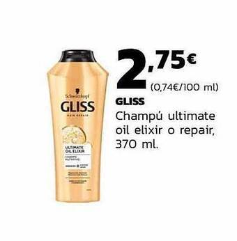 Supermercados Lupa Gliss Champú Ultimate Oil Elixir O Repair oferta