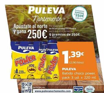 Supermercados Lupa Puleva Batido Choco Power Pack 3 Ud. oferta