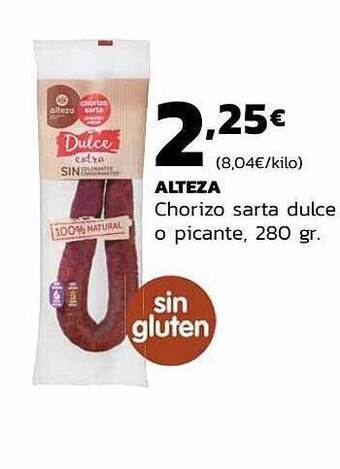 Supermercados Lupa Alteza Chorizo Sarta Dulce O Picante oferta