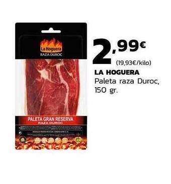 Supermercados Lupa La Hoguera Paleta Raza Duroc oferta