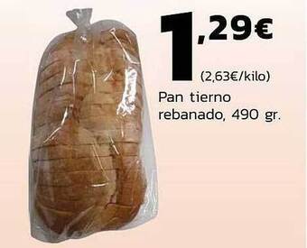 Supermercados Lupa Pan Tierno Rebanado oferta