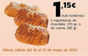 Supermercados Lupa 3 Napolitanas De Chocolate O De Crema oferta