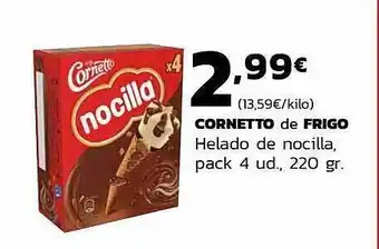 Supermercados Lupa Cornetto De Frigo Helado De Nocilla Pack 4 Ud. oferta