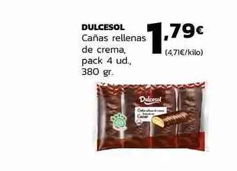Supermercados Lupa Dulcesol Cañas Rellenas De Crema Pack 4 Ud. oferta