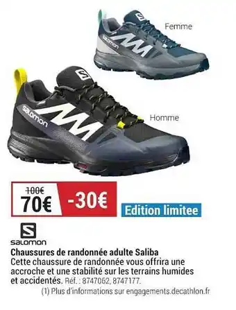 Decathlon Salomon Chassures De Randonnée Adulte Saliba oferta