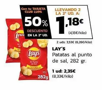 Supermercados Lupa Lay's Patatas Al Punto De Sal oferta