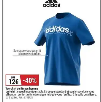 Decathlon Adidas Tee-shirt De Fitness Homme oferta