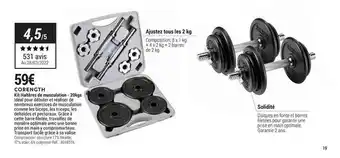 Decathlon Corength Kit Haltères De Musculation -20kgs oferta