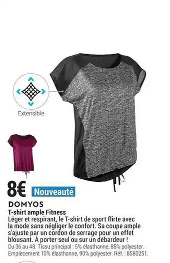 Decathlon Doymos T-shirt Ample Fitness oferta