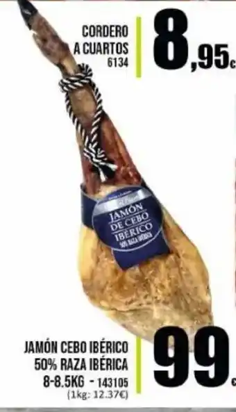 Family Cash Jamón Cebo Ibérico 50% Raza Ibérica 8-8kg oferta