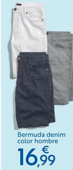 Carrefour Bermuda denim color hombre oferta