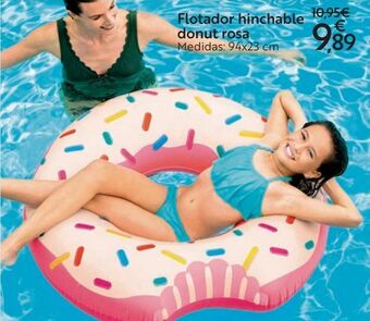 Carrefour Flotador hinchable donut rosa oferta