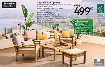 Carrefour Set café bali 7 piezas oferta