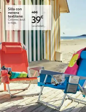 Carrefour Silla con nevera textiline oferta