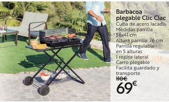Carrefour Barbacoa plegable clic clac oferta