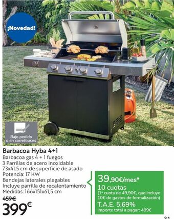 Carrefour Barbacoa hyba 4+1 oferta