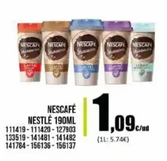 Family Cash Nescafé Nestlé 190ml oferta