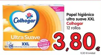 Alimerka Colhogar Papel higiénico ultra suave XXL 12 rollos oferta