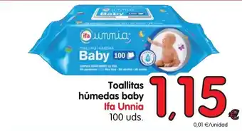 Alimerka Ifa baby Unnia Toallitas húmedas 100 uds. oferta