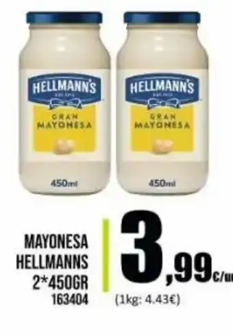 Family Cash Hellmanns Mayonesa 2* 450gr oferta
